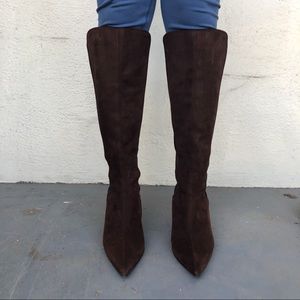 Jimmy Choo Brown Suede Pointed-Toe Boots Size 36